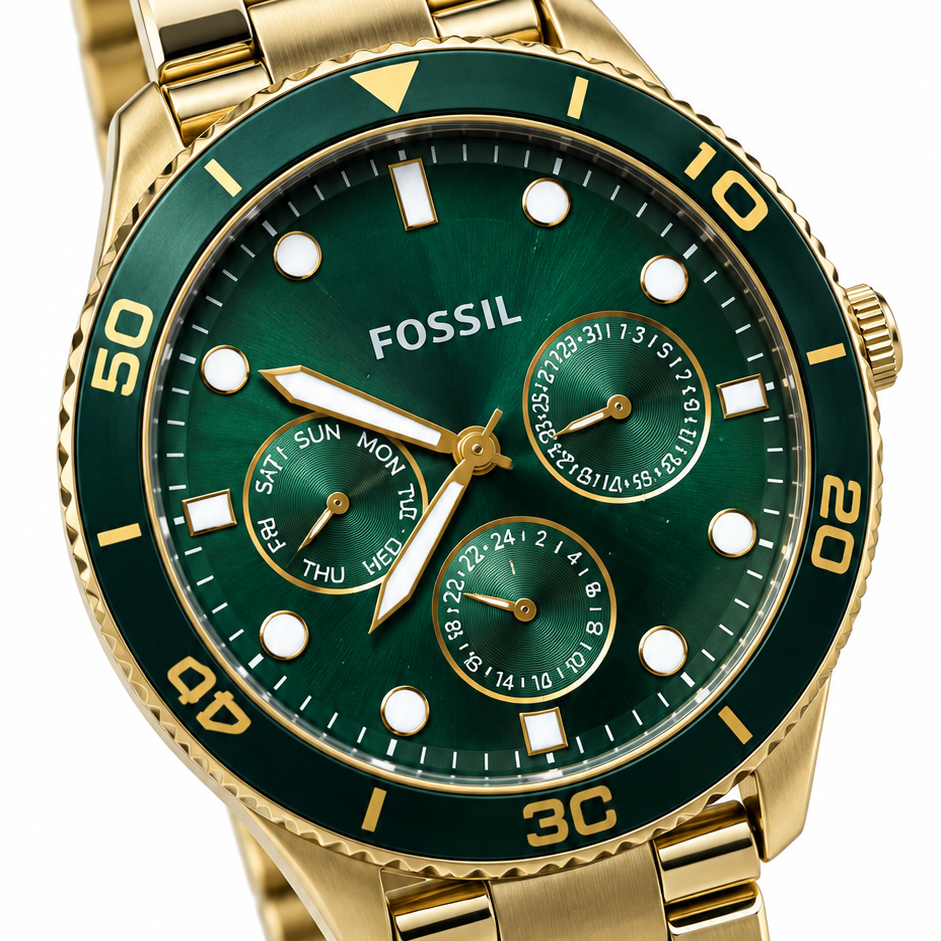 Fossil BQ2754WSET Gold Green Dial Watch