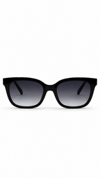 Fossil FOS 2119/S 8079O 51mm Women's Square Black Acetate Sunglasses Grey Gradient Lenses