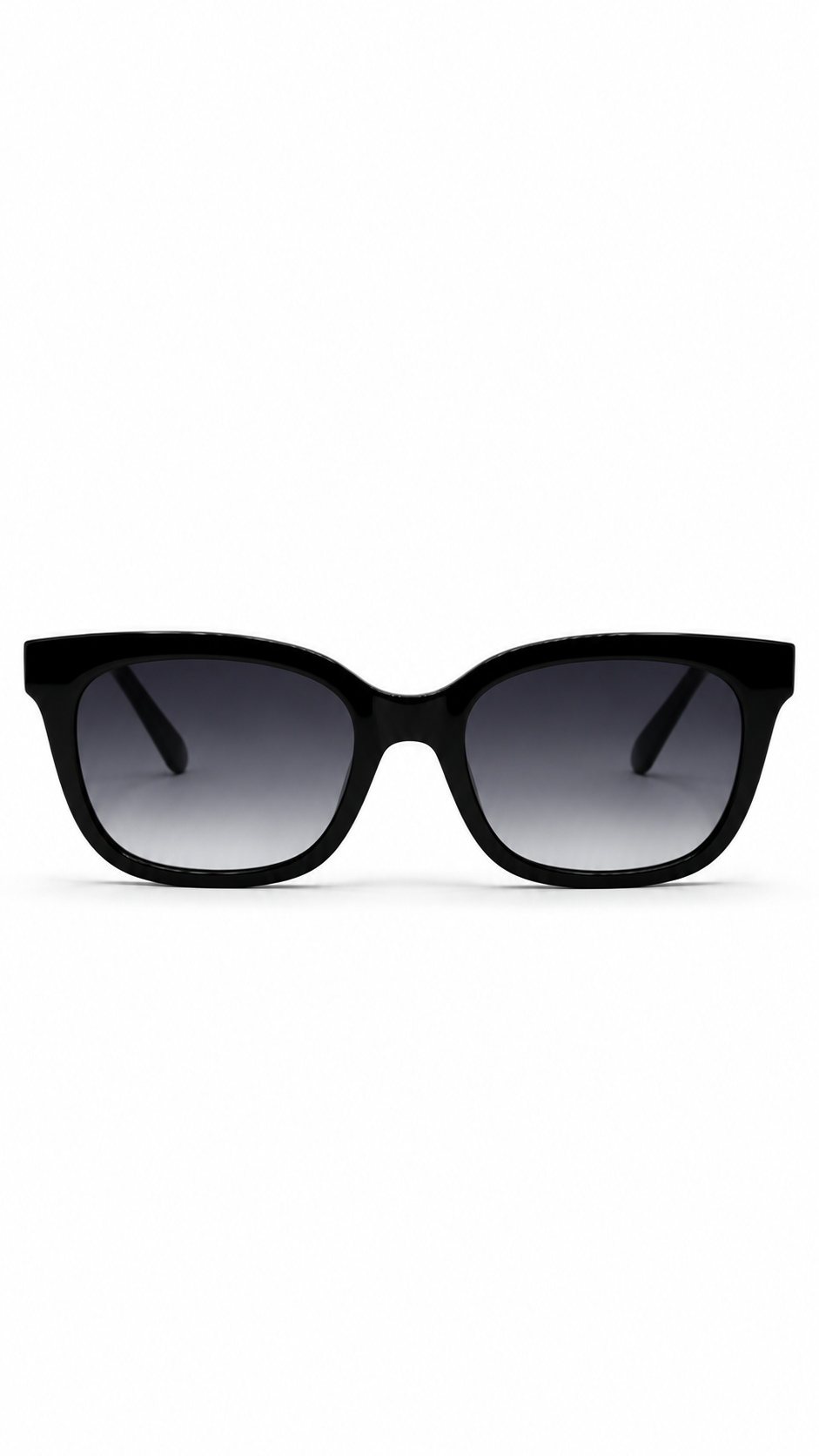 Fossil FOS 2119/S 8079O 51mm Women's Square Black Acetate Sunglasses Grey Gradient Lenses