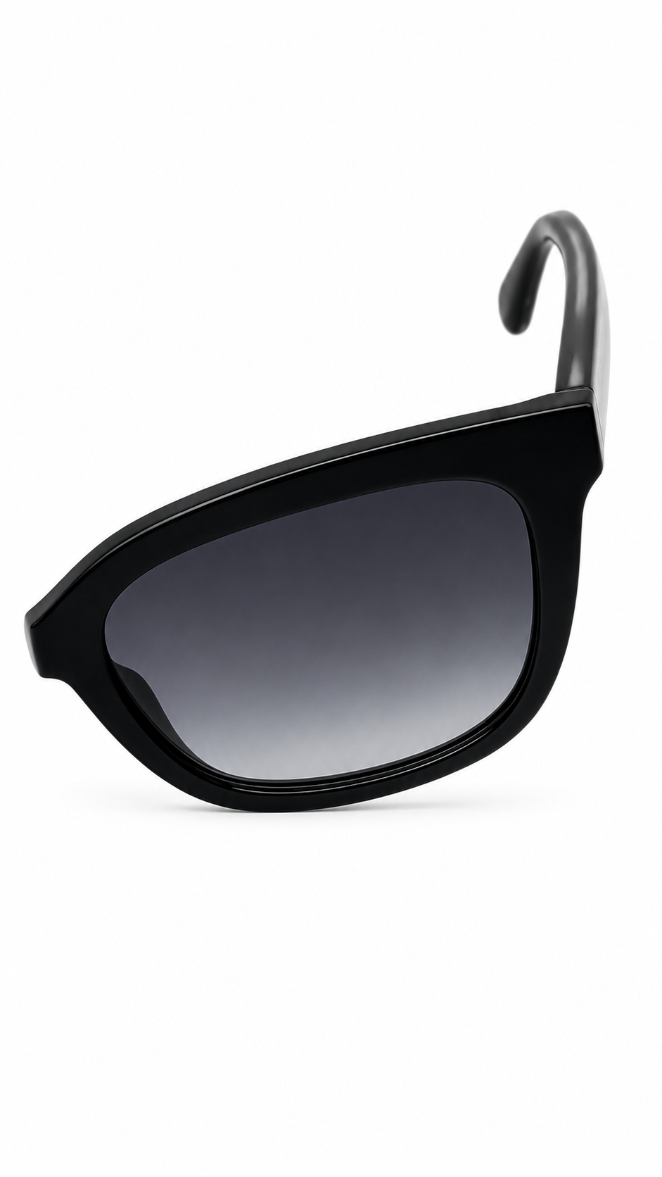 Fossil FOS 2119/S 8079O 51mm Women's Square Black Acetate Sunglasses Grey Gradient Lenses