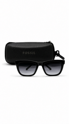 Fossil FOS 2119/S 8079O 51mm Women's Square Black Acetate Sunglasses Grey Gradient Lenses