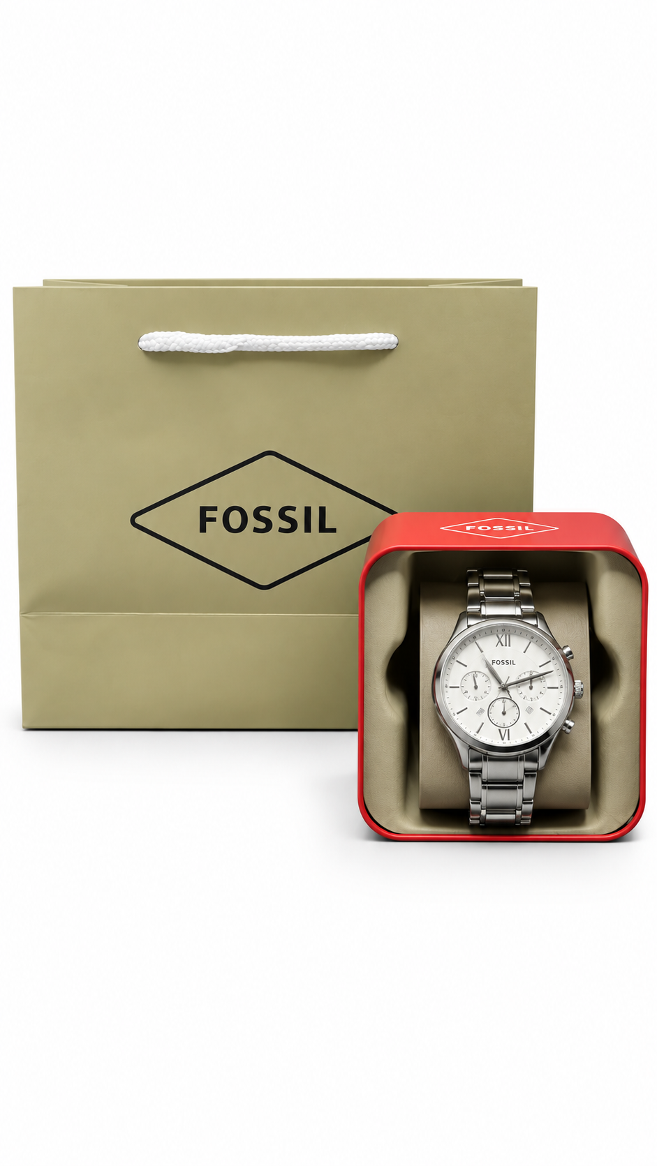 Fossil BQ2469MSET Silver & Rose Gold Watch