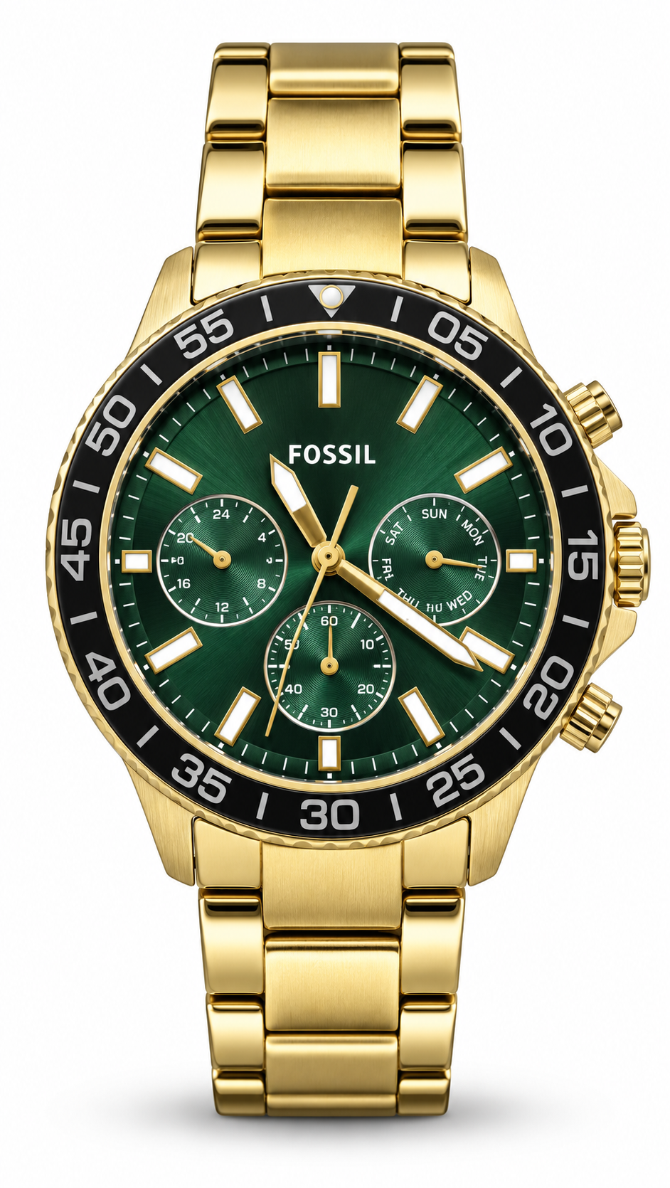 Fossil BQ2493 Gold & Green Multifunction Watch