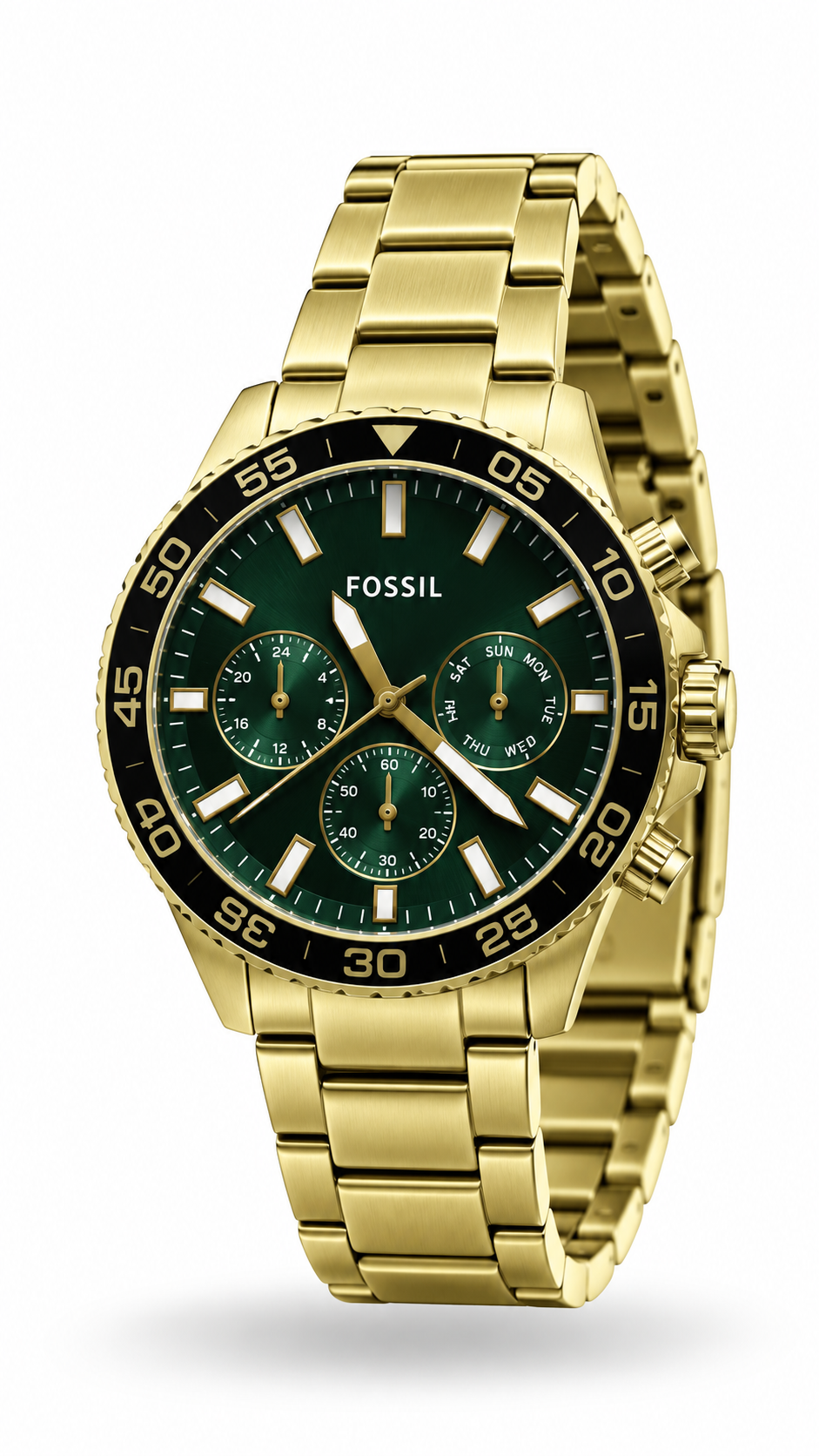 Fossil BQ2493 Gold & Green Multifunction Watch