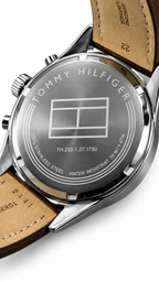 Tommy Hilfiger Silver Dial Brown Leather Watch