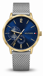 Tommy Hilfiger TH.354.1.20.2457 Two-Tone Blue Dial Stainless Steel Mesh Men's Watch
