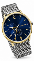 Tommy Hilfiger TH.354.1.20.2457 Two-Tone Blue Dial Stainless Steel Mesh Men's Watch