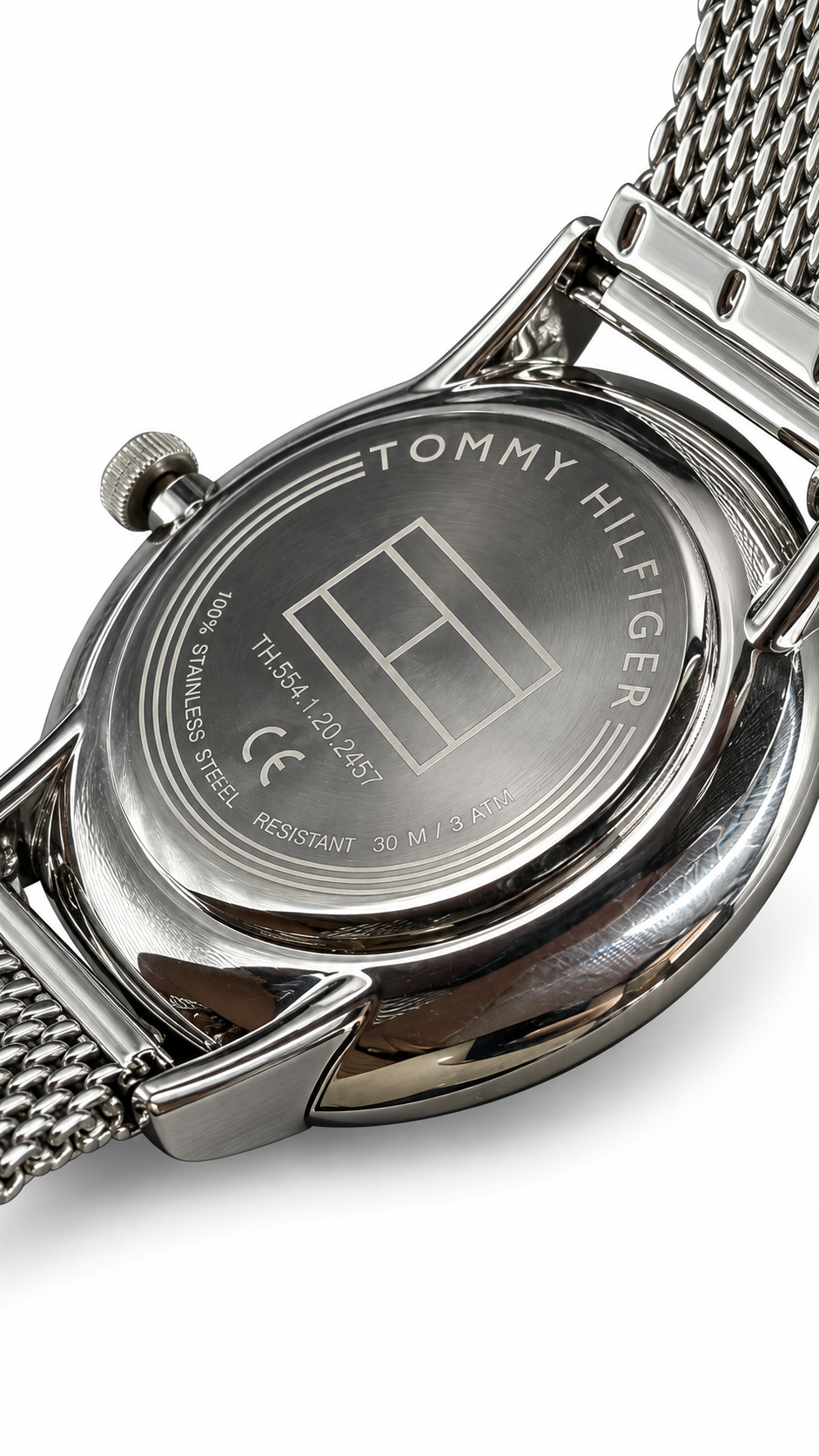 Tommy Hilfiger TH.354.1.20.2457 Two-Tone Blue Dial Stainless Steel Mesh Men's Watch