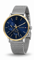 Tommy Hilfiger TH.354.1.20.2457 Two-Tone Blue Dial Stainless Steel Mesh Men's Watch