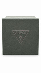 GUESS GW0627G2 Gold-Tone Square Case Skeleton Dial Men's Watch with Black Silicone Strap