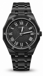 GUESS GW0263G1 All Black Octagon Bezel Roman Numeral Men's Watch