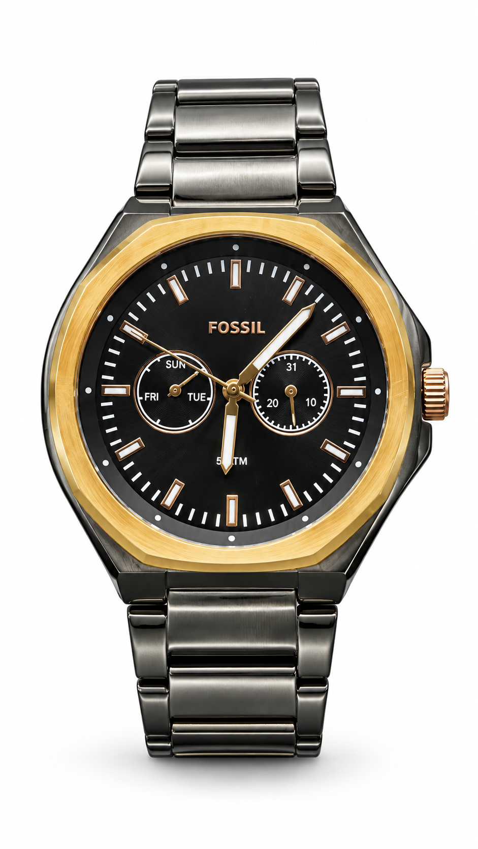 Fossil Black & Rose Gold Multifunction Watch BQ2645