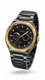 Fossil Black & Rose Gold Multifunction Watch BQ2645