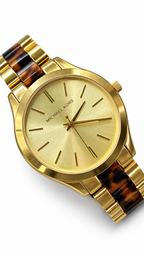 Michael Kors Slim Runway Tortoise Watch MK4284