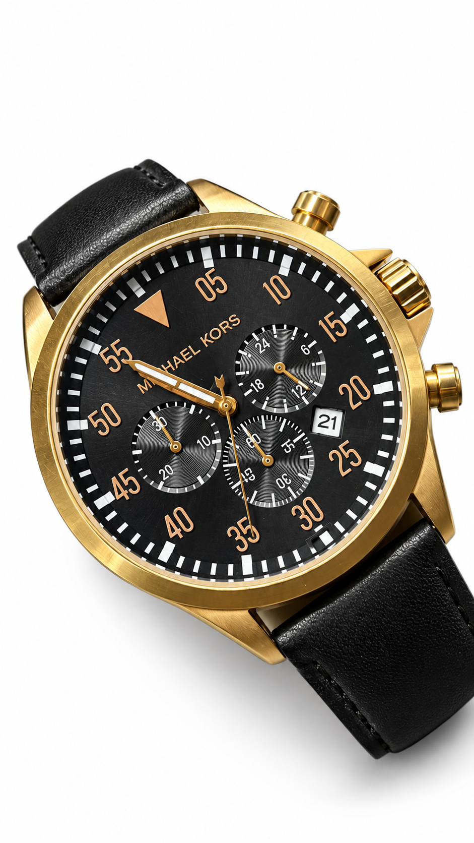 Michael Kors Gauge Black Leather Watch MK8535