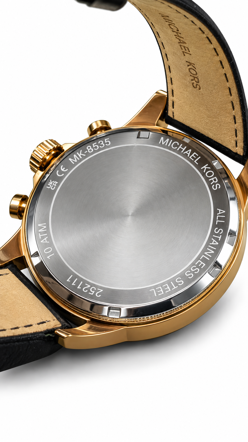Michael Kors Gauge Black Leather Watch MK8535