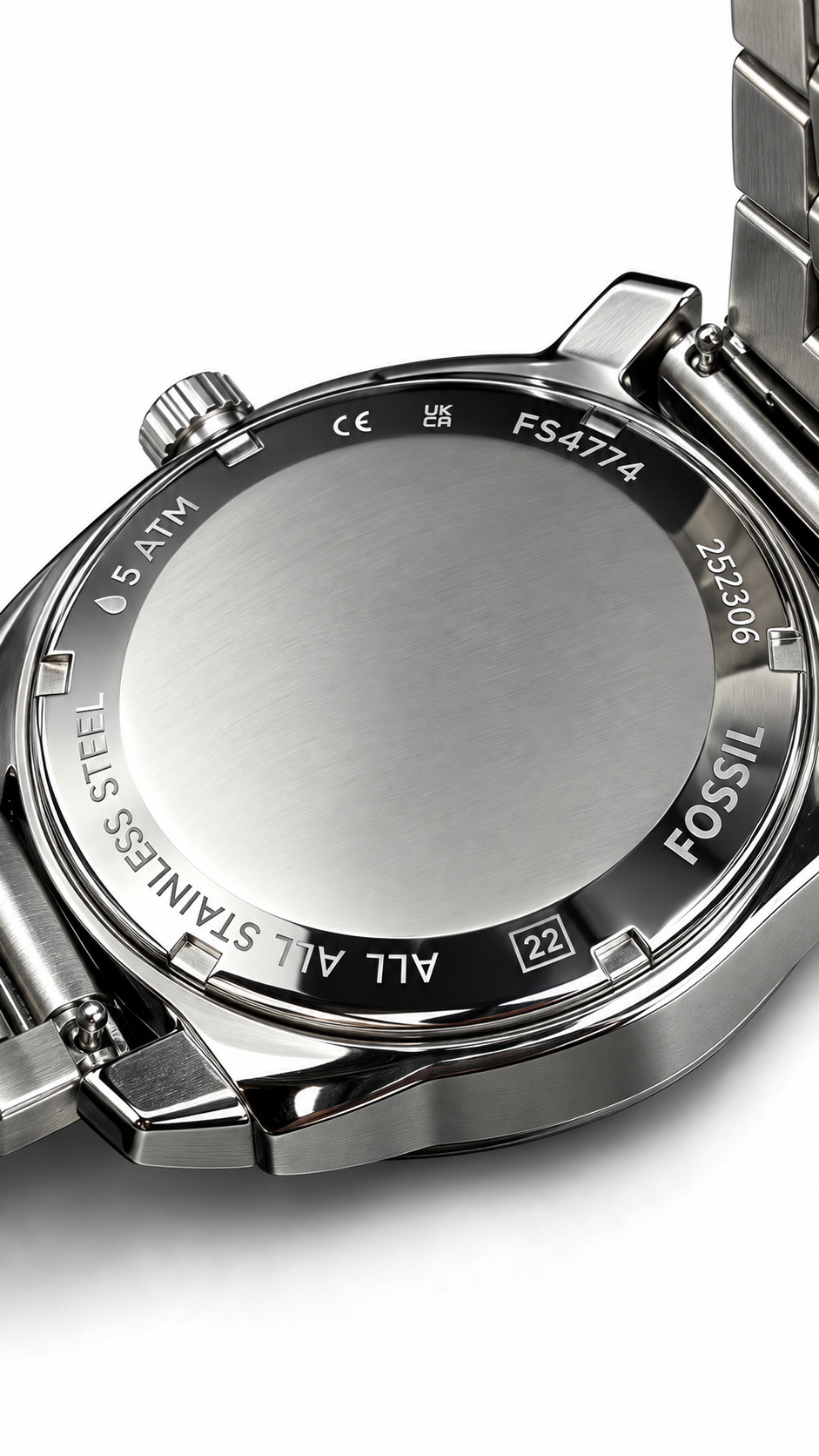 Fossil Machine Black Dial Stainless Steel Watch FS4774