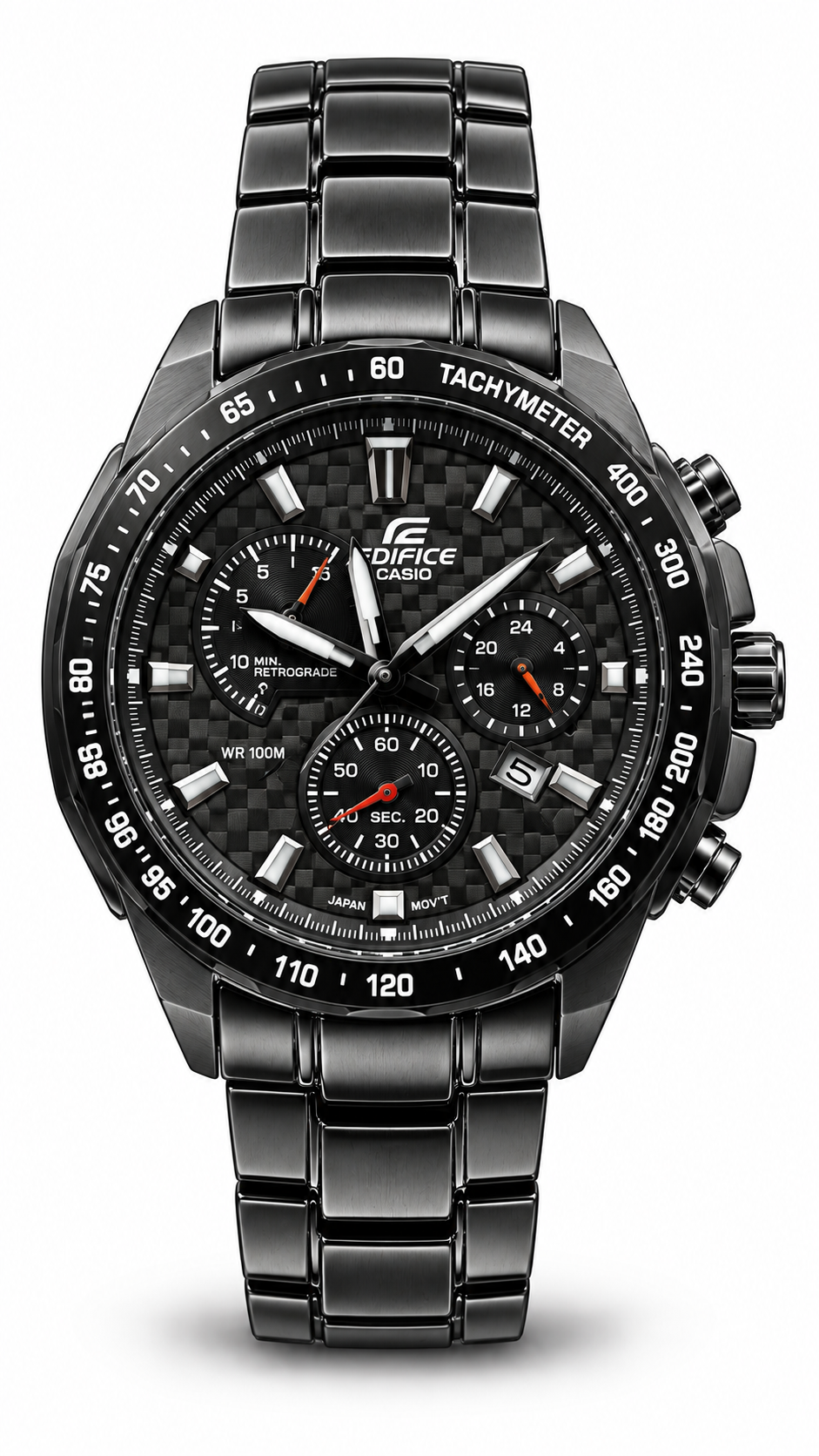 Casio Edifice Black Retrograde Chronograph EF-562