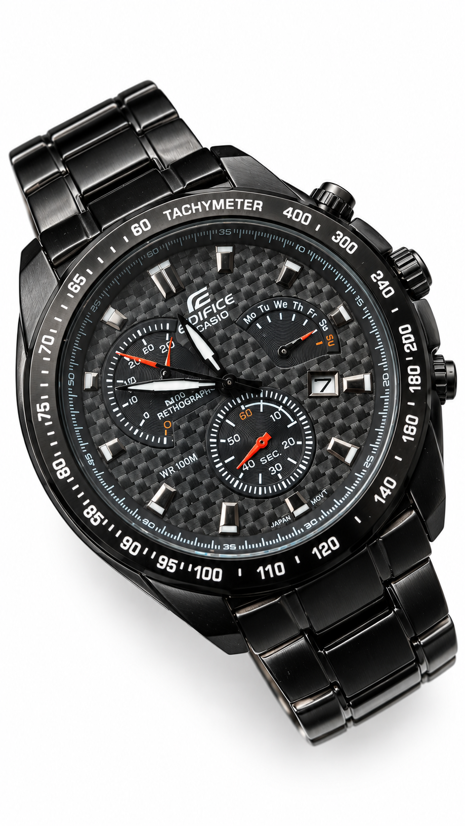 Casio Edifice Black Retrograde Chronograph EF-562