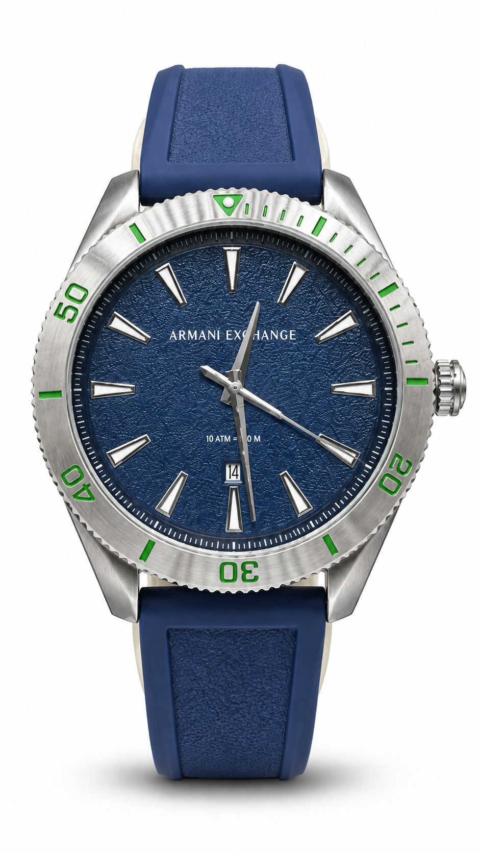 Armani Exchange Blue Silicone Watch AX1827