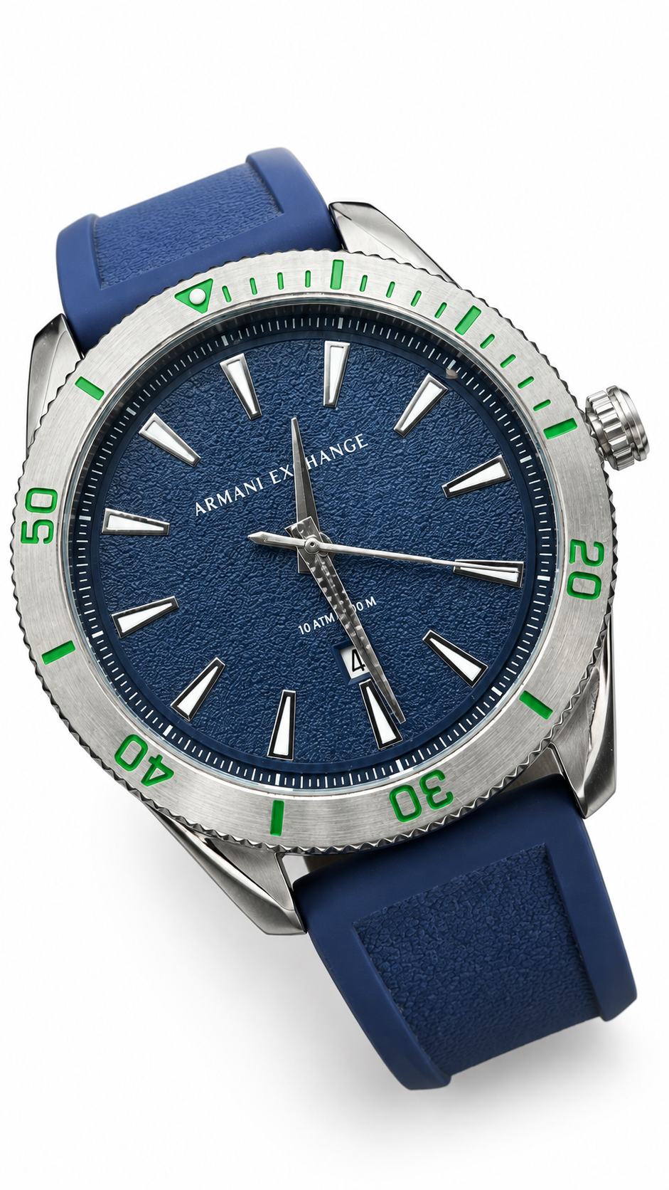 Armani Exchange Blue Silicone Watch AX1827