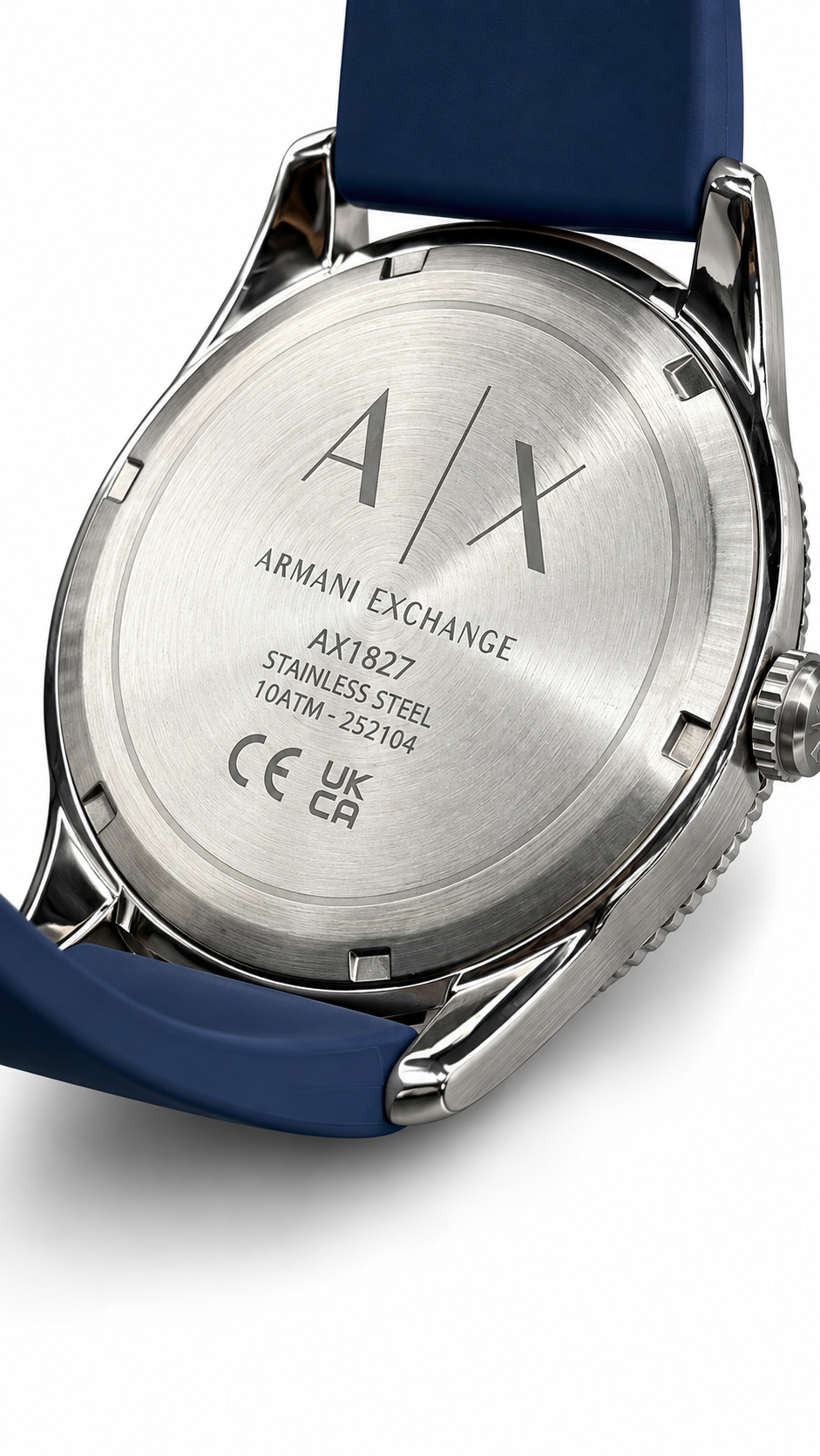 Armani Exchange Blue Silicone Watch AX1827