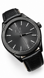 Armani Exchange Black Leather Watch AX2805