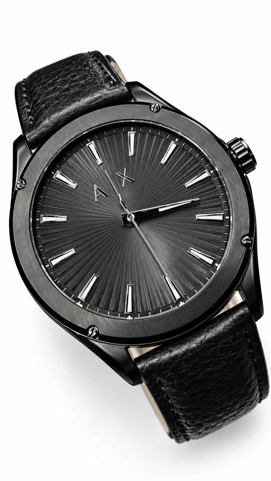 Armani Exchange Black Leather Watch AX2805