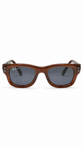 Ray-Ban RB 4940 Mega Wayfarer Translucent Brown Sunglasses – Dark Grey Polarized Lenses (45mm)