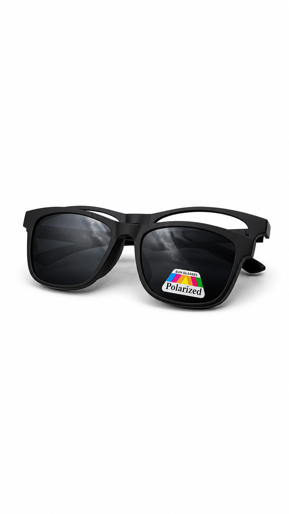 Black Square 3D Polarized Sunglasses
