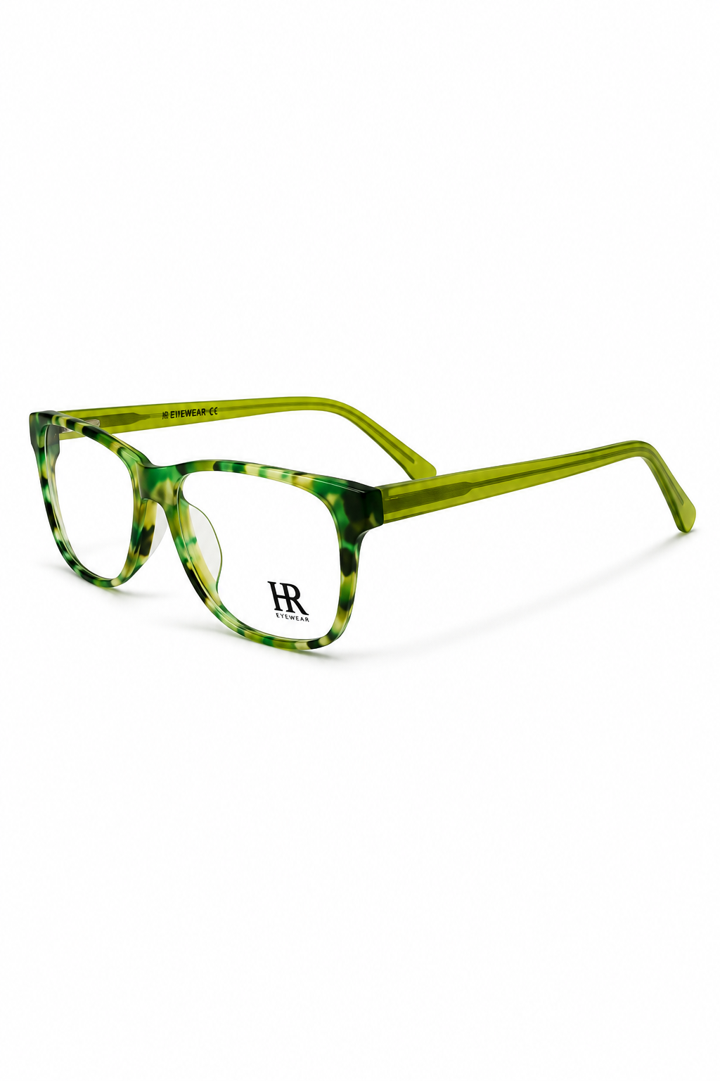 HR H-22 Green Patterned Square Optical Eyeglasses – 53-16-137