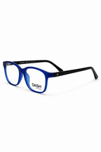 DASH DK120MFP2 from Titan Blue Rectangular Optical Eyeglasses