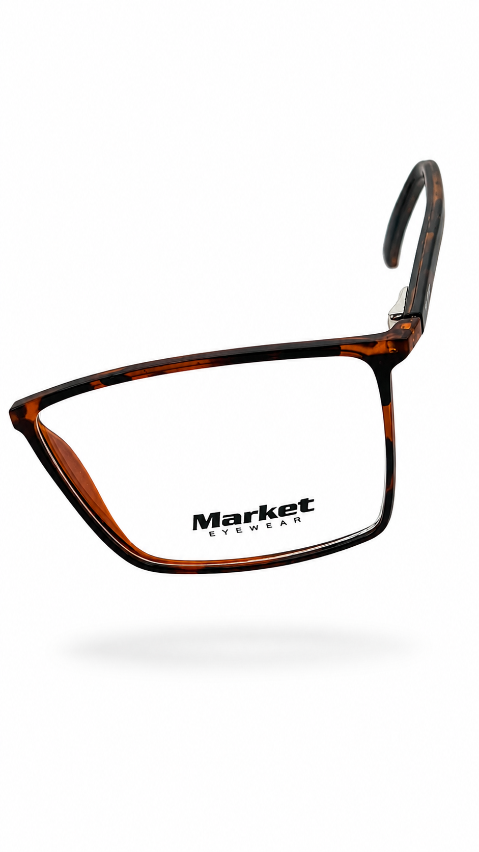 Market Eyewear Tortoise Rectangular Optical Glasses – Classic Full-Rim Frame