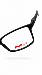 Schott N.Y.C. Black Rectangular Optical Glasses – Classic Full-Rim Frame