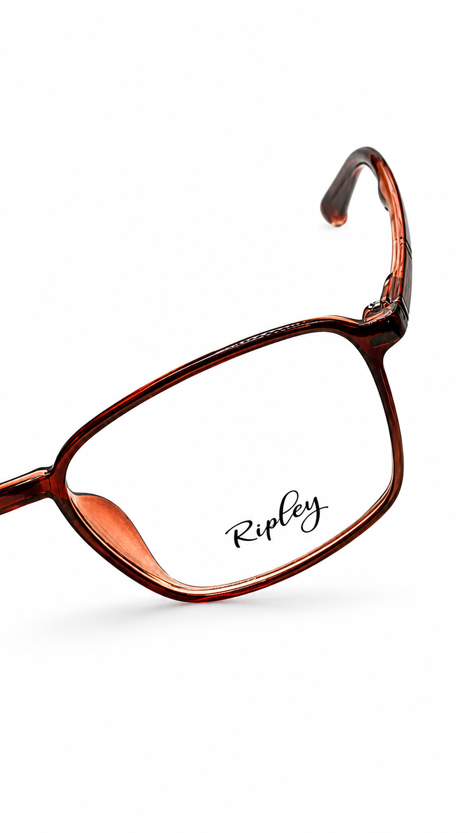 Ripley Burgundy Rectangular Eyeglasses – Classic Optical Frame