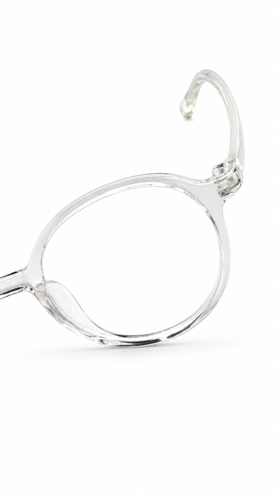 Clear Crystal Round Eyeglasses – Classic Unisex Optical Frames