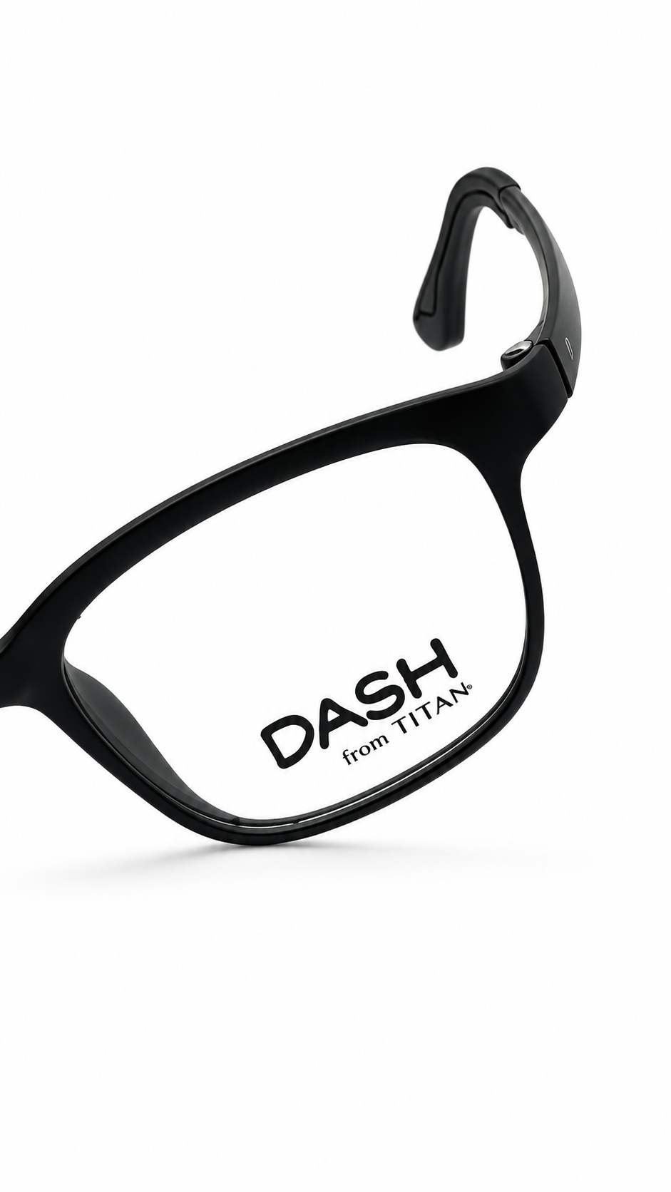 DASH from TITAN Classic Rectangular Eyeglasses – Black Frame