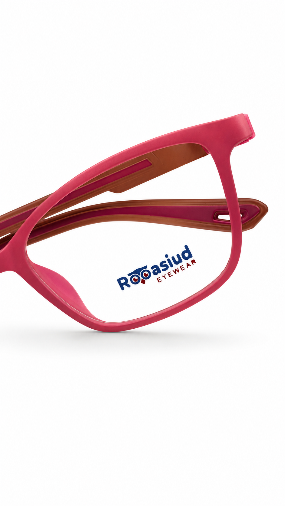 Rooasiud Eyeglasses – Pink Full-Rim Rectangle Prescription Frames
