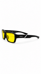 Prada GRA004 Black Sunglasses – Yellow Lens Rectangular Frame