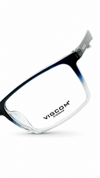 VIGCOM VG209 C3 Eyewear Black & Clear Rectangular Eyeglasses – Full Rim Optical Frames