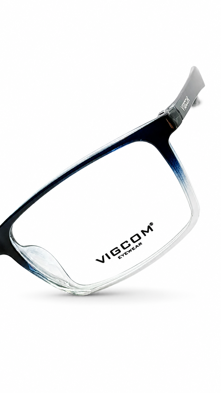 VIGCOM VG209 C3 Eyewear Black & Clear Rectangular Eyeglasses – Full Rim Optical Frames