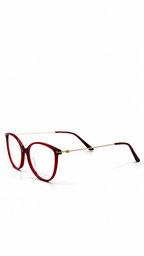 Burgundy Red Cat-Eye Eyeglasses – Full Rim Optical Frames