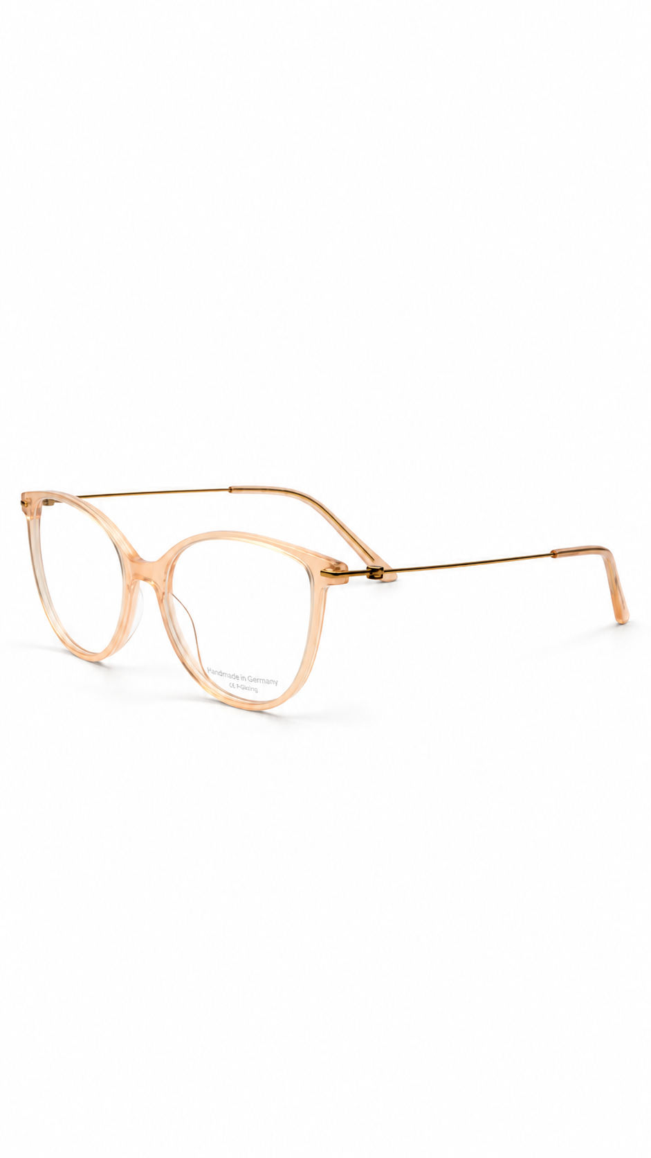 Peach Beige Cat-Eye Eyeglasses – Elegant Full-Rim Optical Frames