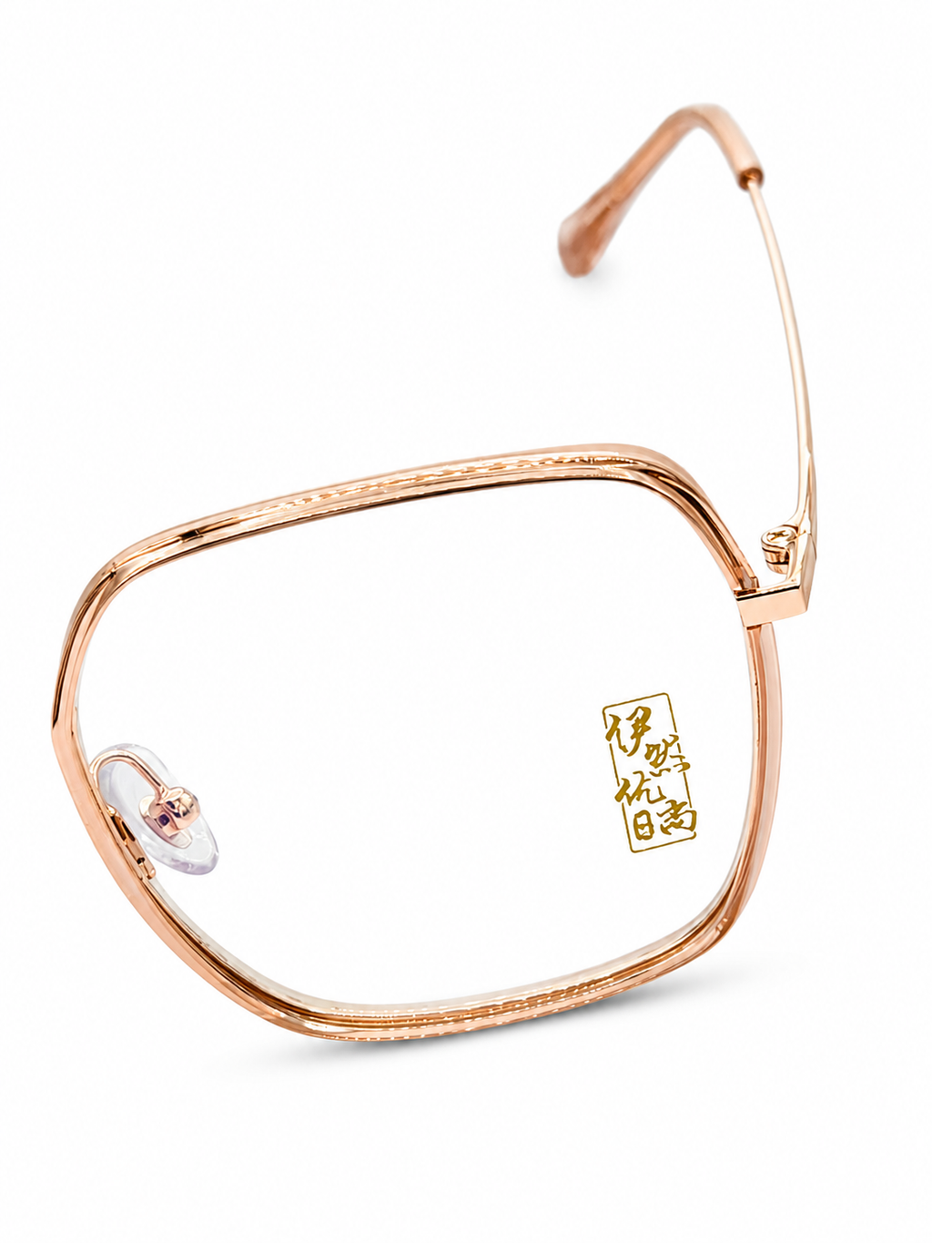Elegant Gold Square Eyeglasses – Lightweight Metal Frame
