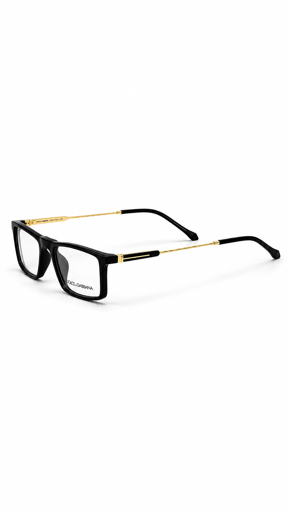 Tom Famous TR6812 Rectangular Eyeglasses – Black & Gold Frame