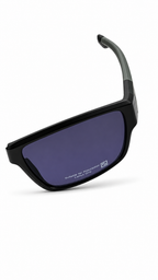 Specsavers  Classic Black Rectangle Polarized Sunglasses – Purple Lens
