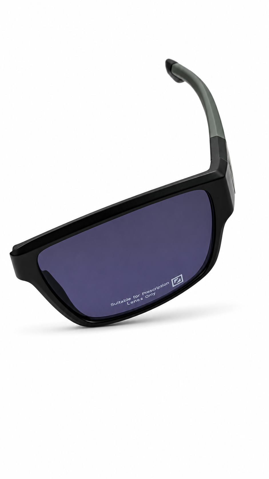 Specsavers  Classic Black Rectangle Polarized Sunglasses – Purple Lens