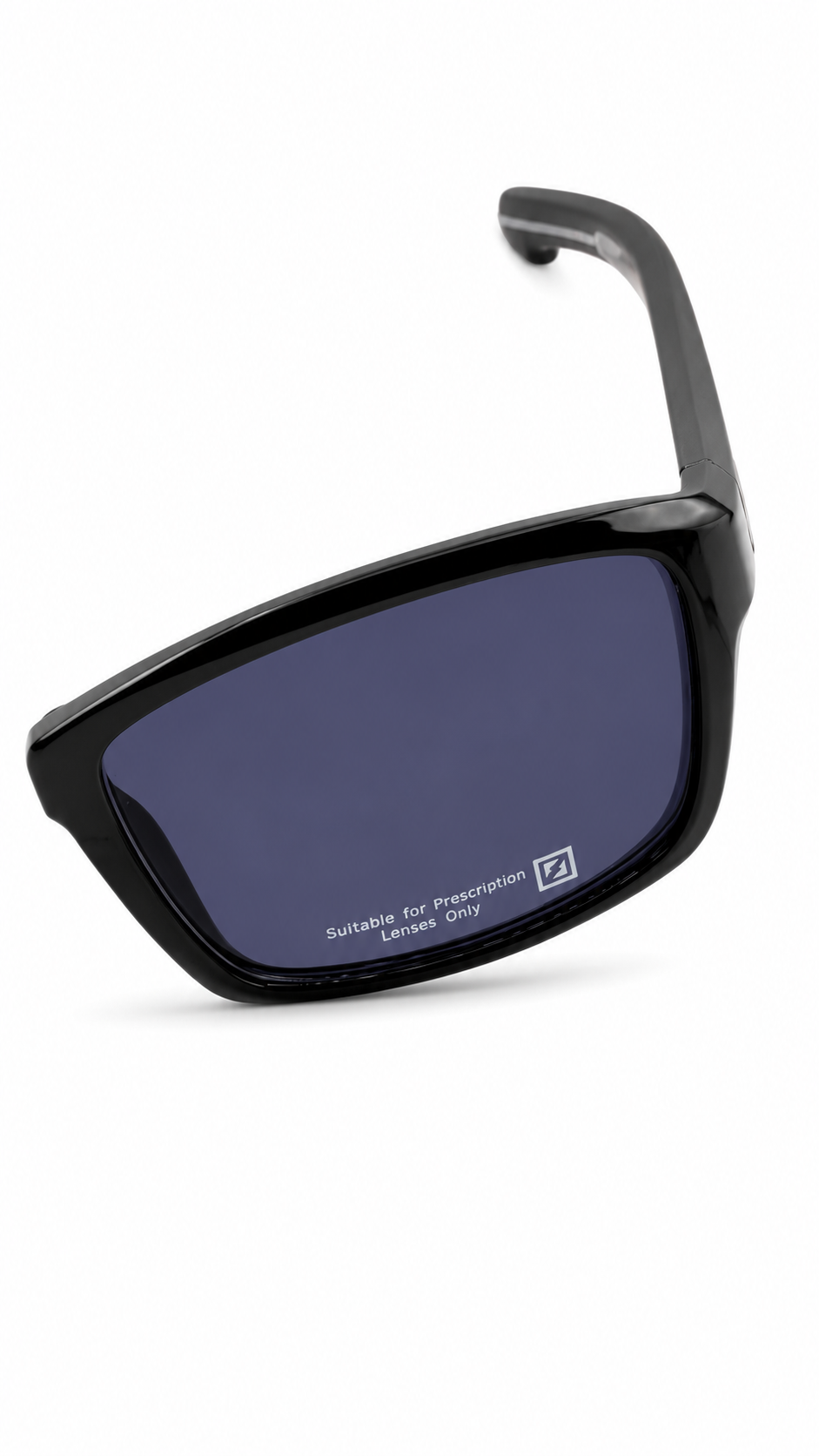 Specsavers Black Rectangle Sunglasses with Purple Tinted Lenses