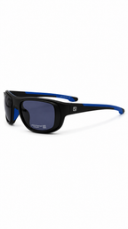 Specsavers Black Oversized Rectangle Sunglasses with Purple Lenses