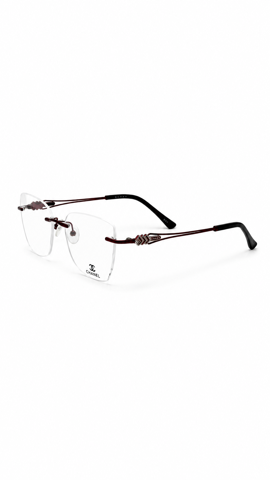 Chanel A4011 Rimless Clear Square Eyeglasses – Black & Transparent Optical Frames